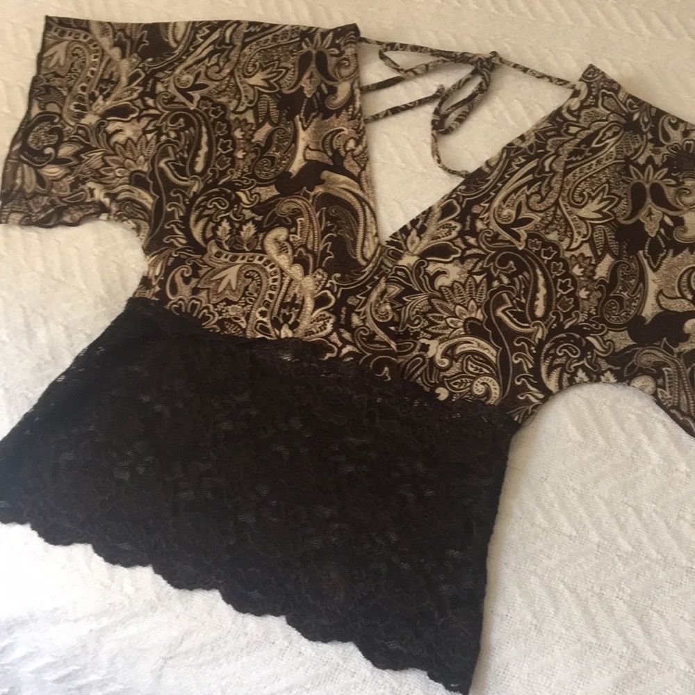 Brown Silky Top